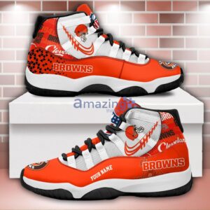 Cleveland Browns Air Jordan 11 Sneakers Custom Name Sport Team Shoes For Men And Women Product Photo 1