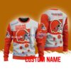Cleveland Browns NFL Custom Name Christmas Ugly Sweater 3D For Men Women