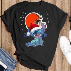 Cleveland Browns NFL Stitch Merry Christmas T Shirt Product Photo 2