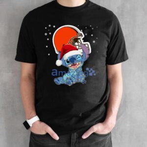Cleveland Browns NFL Stitch Merry Christmas T Shirt Product Photo 3