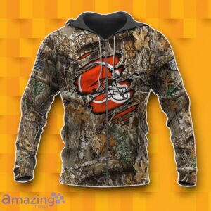 Cleveland Browns Realtree Hunting Camo 3D Hoodie Best Gift Product Photo 2