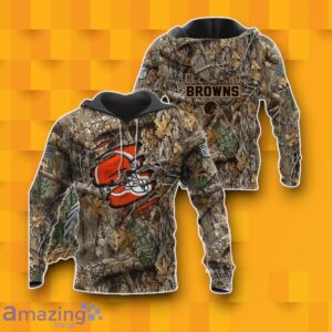 Cleveland Browns Realtree Hunting Camo 3D Hoodie Best Gift Product Photo 1
