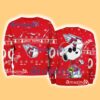 Cleveland Guardians MLB Snoopy and Woodstock Cute Personalized Number Christmas Ugly Sweater New Gift Limited Edition