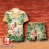 Coffee Surfboard Tropical Forest Hawaiian Shirt & Shorts For Men Gift Ideas
