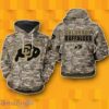 Colorado Buffaloes NCAA Camo Veteran 3D Hoodie Best Gift