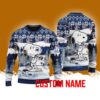 Columbus Blue Jackets Snoopy Happy Christmas Ugly Sweater Best Gift Personalized