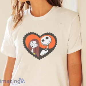 Comfort Colors Nightmare Before Christmas Shirt, Jack and Sally Shirt image Comfort Colors Nightmare Before Christmas Shirt, Jack and Sally Shirt - White Ladies T-Shirt