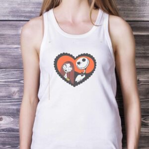 Comfort Colors Nightmare Before Christmas Shirt, Jack and Sally Shirt image Comfort Colors Nightmare Before Christmas Shirt, Jack and Sally Shirt - White Ladies Tank Top