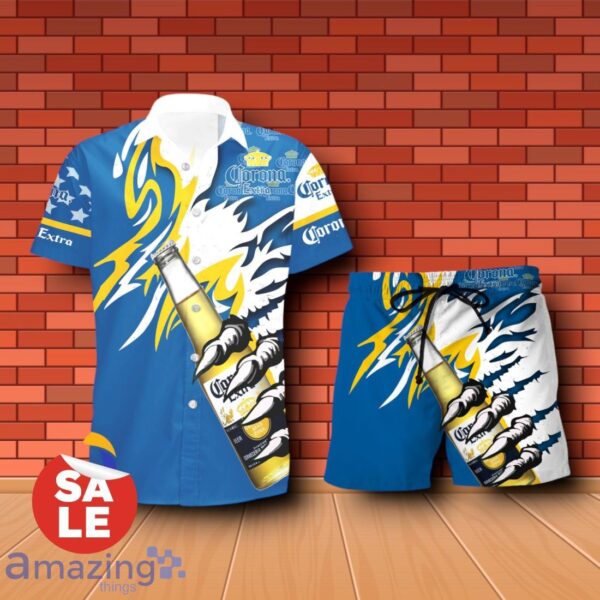 Corona Extra Beer Monster Claw Hawaiian Shirt & Shorts For Men Gift Ideas - Corona Extra Beer Monster Claw Hawaiian Shirt & Shorts For Men Gift Ideas 2