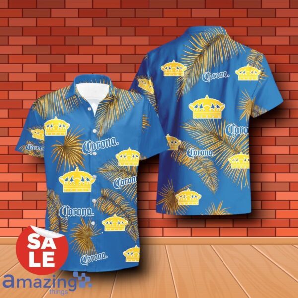 Corona Extra Beer Palm Leaves Summer Hawaiian Shirt & Shorts For Men Gift Ideas Product Photo 2