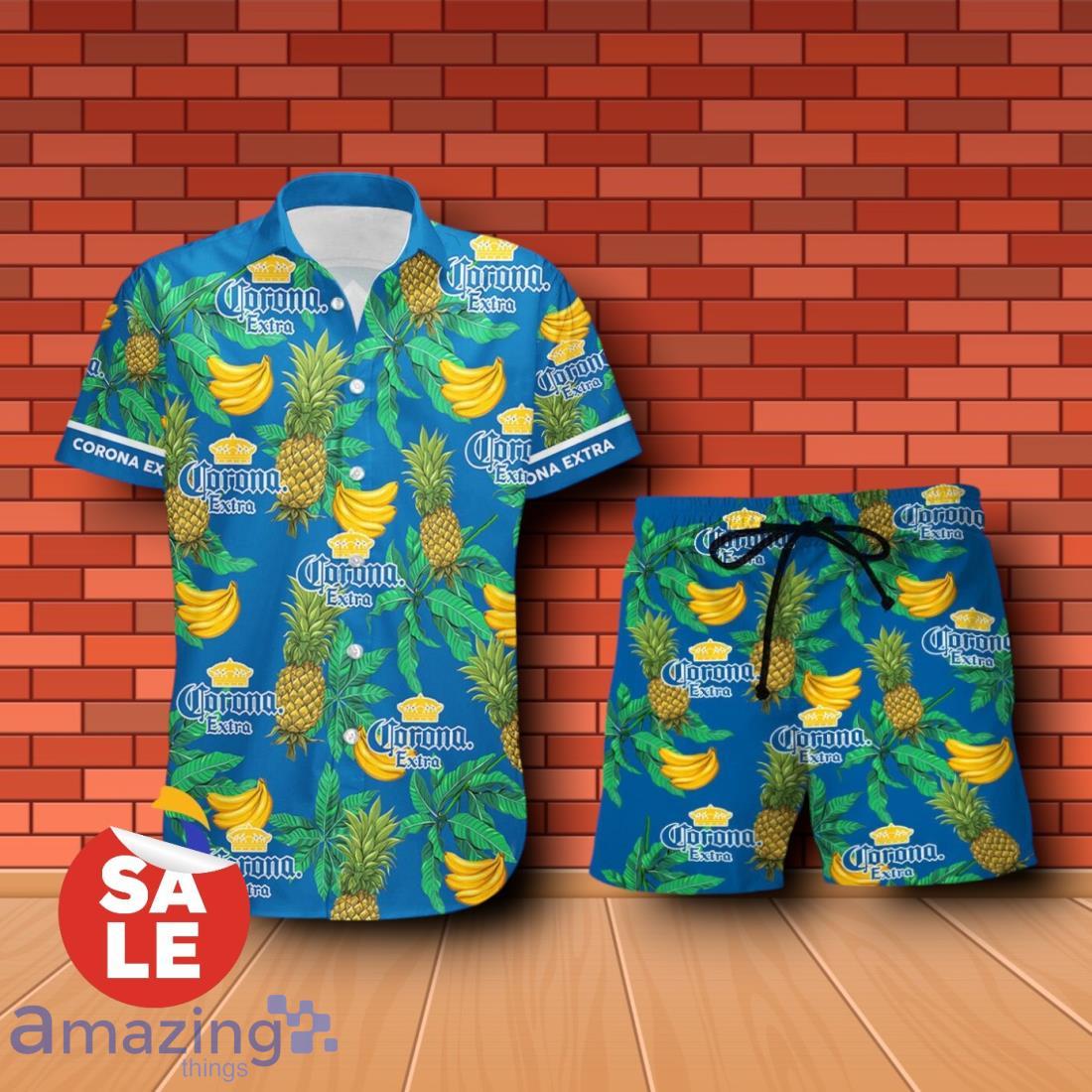 Corona Extra Beer Tropical Flower Aloha Hawaiian Shirt & Shorts For Men Gift Ideas image Corona Extra Beer Tropical Flower Aloha Hawaiian Shirt & Shorts For Men Gift Ideas - Corona Extra Beer Tropical Flower Aloha Hawaiian Shirt & Shorts For Men Gift Ideas 1