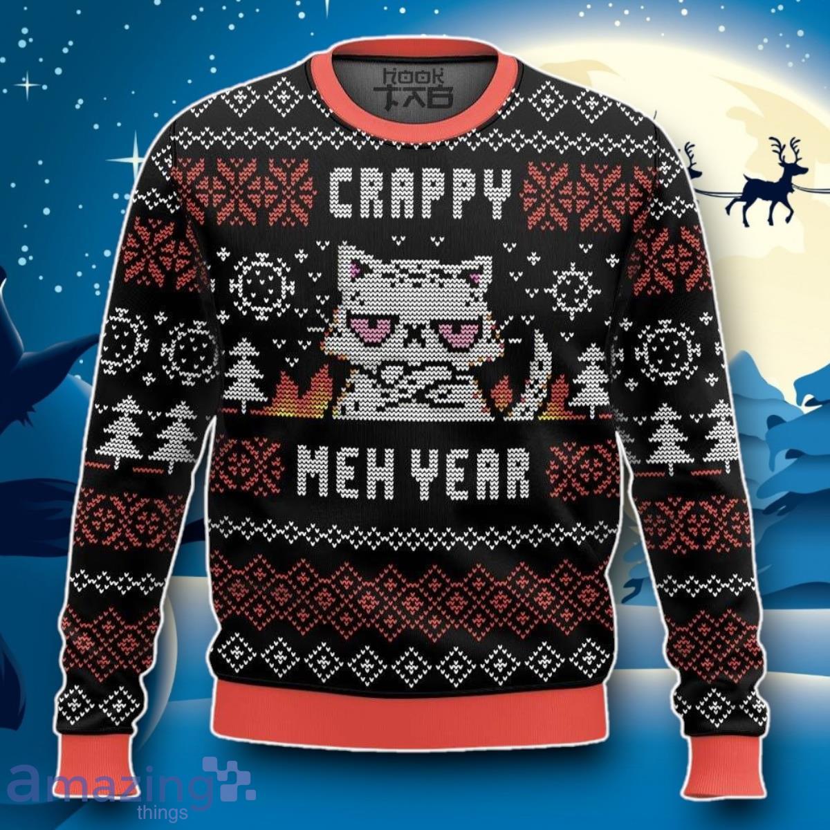 CRAPPY MEH YEAR Ugly 3D Sweater Impressive Gift image CRAPPY MEH YEAR Ugly 3D Sweater Impressive Gift Product Photo 1