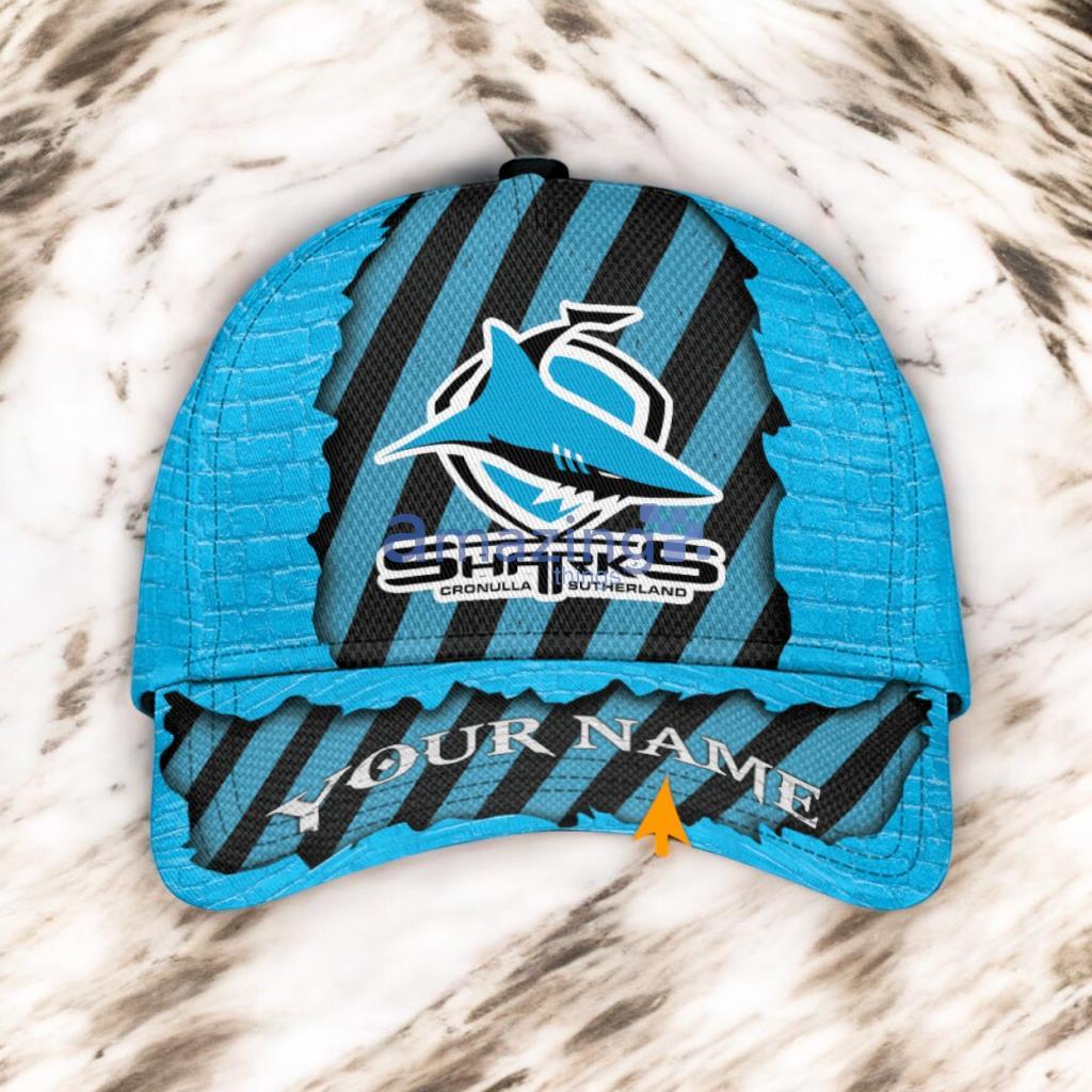 Cronulla Sutherland Sharks Personalized NRL Classic Classic Cap 3D For Fan image Cronulla-Sutherland Sharks Personalized NRL Classic Classic Cap 3D For Fan Product Photo 1
