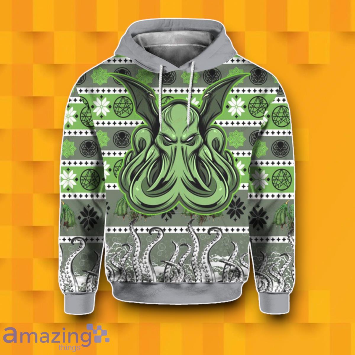 Cthulhu 3D Hoodie Best Gift For Men Women image Cthulhu 3D Hoodie Best Gift For Men Women Product Photo 2