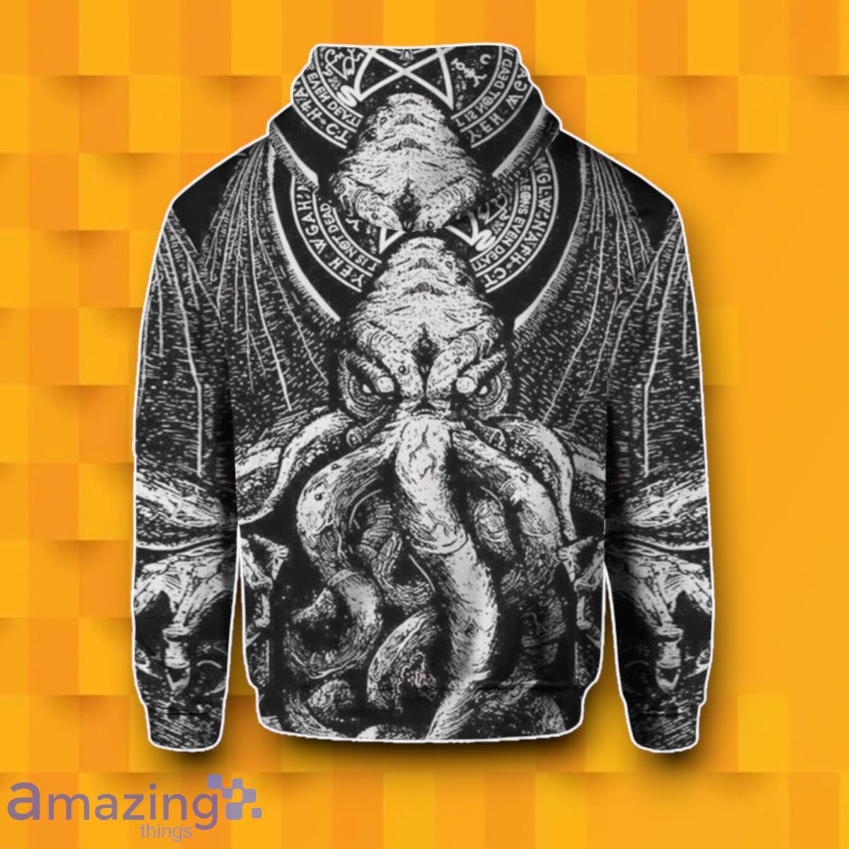 Cthulhu Zip Hoodie 3D Best Gift image Cthulhu Zip Hoodie 3D Best Gift Product Photo 3