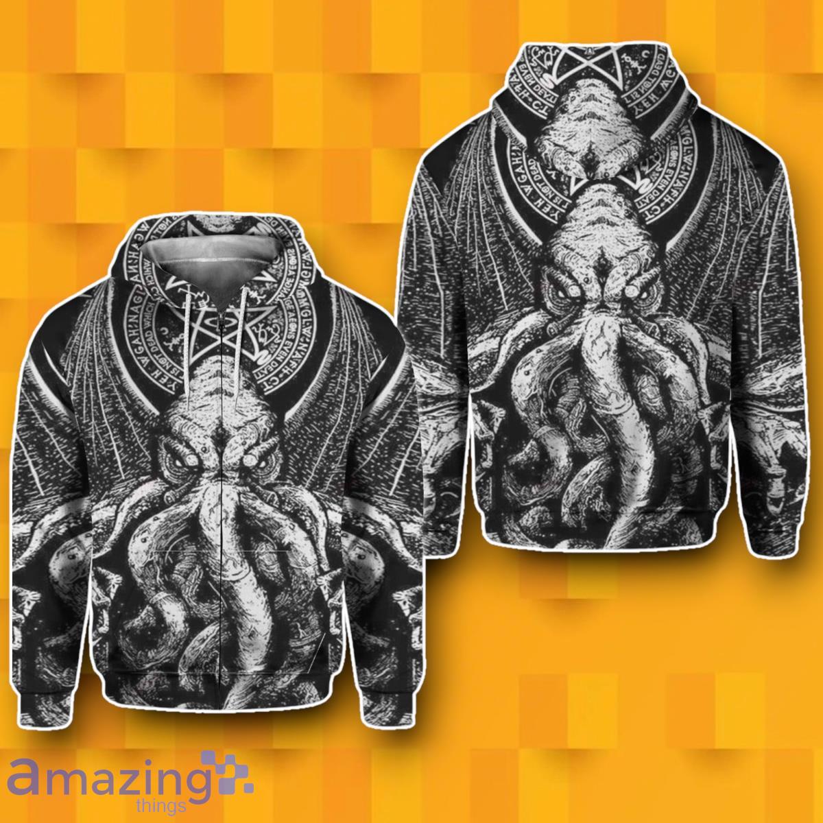 Cthulhu Zip Hoodie 3D Best Gift image Cthulhu Zip Hoodie 3D Best Gift Product Photo 1