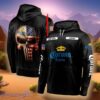 Custom Name Black USA Flag Skull Corona Extra 3D Hoodie Impressive Gift