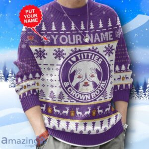 Custom Name Crown Royal Titties Funny Ugly Christmas Sweater New Design Product Photo 4