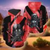 Custom Name Darth Vader Red & Black 3D Hoodie Impressive Gift