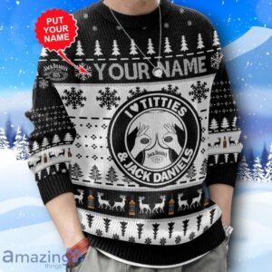 Custom Name Jack Daniel’s Titties Funny Ugly Christmas Sweater New Design Product Photo 4