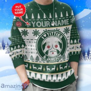 Custom Name Jameson Titties Funny Ugly Christmas Sweater New Design Product Photo 4