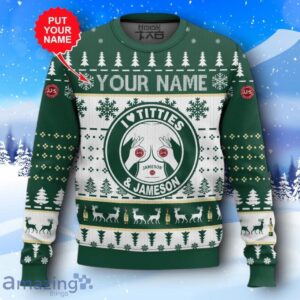 Custom Name Jameson Titties Funny Ugly Christmas Sweater New Design Product Photo 1