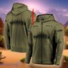 Custom Name Military Green Twisted Tea Hoodie & Zip 3D Hoodie Impressive Gift
