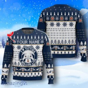 Custom Name Miller Lite Titties Funny Ugly Christmas Sweater New Design Product Photo 3