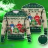 Custom Name Minnesota Wild Christmas Ugly Sweater Impressive Gift