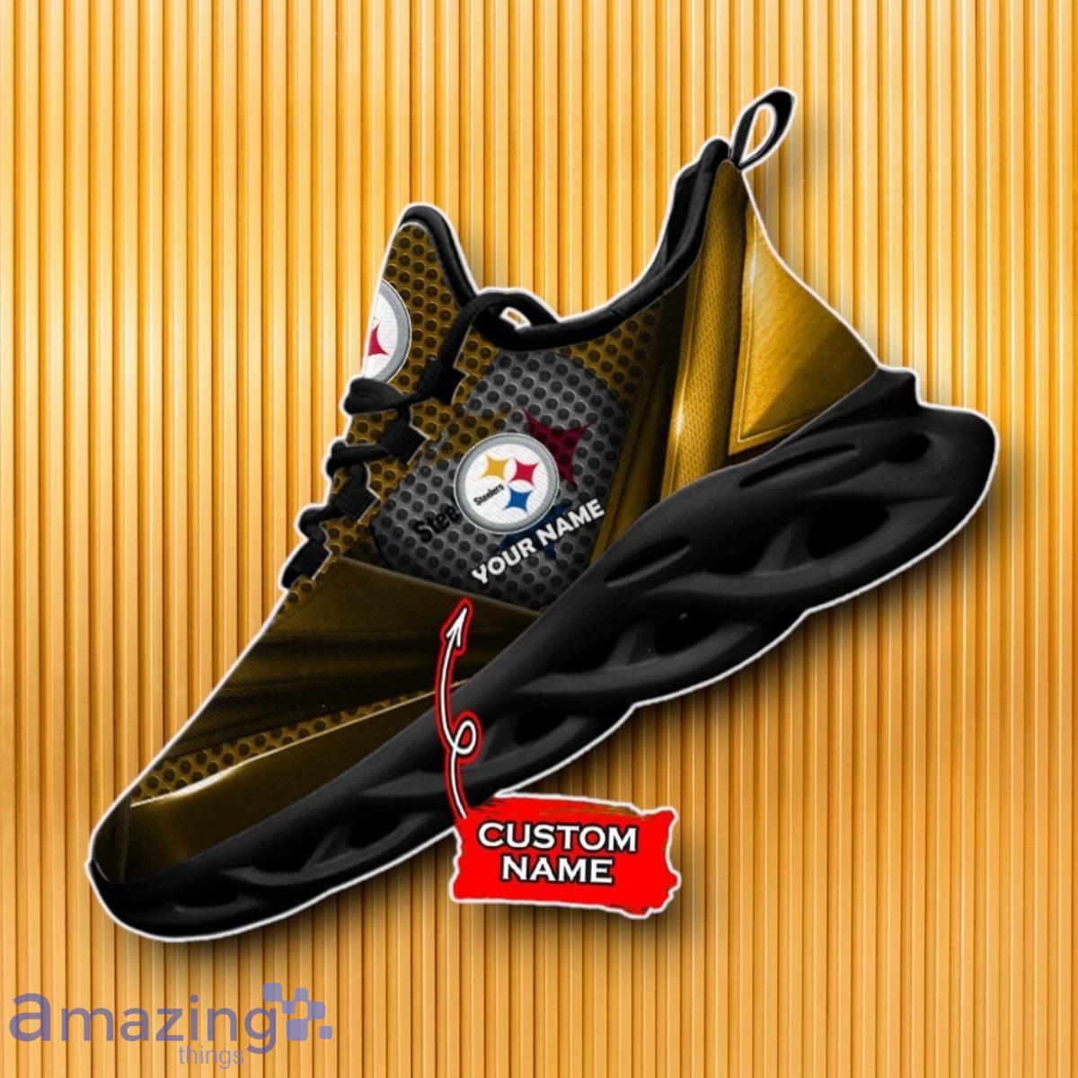 Custom Name Pittsburgh Steelers Max Soul Shoes Impressive Gift image Custom Name Pittsburgh Steelers Max Soul Shoes Impressive Gift Product Photo 2