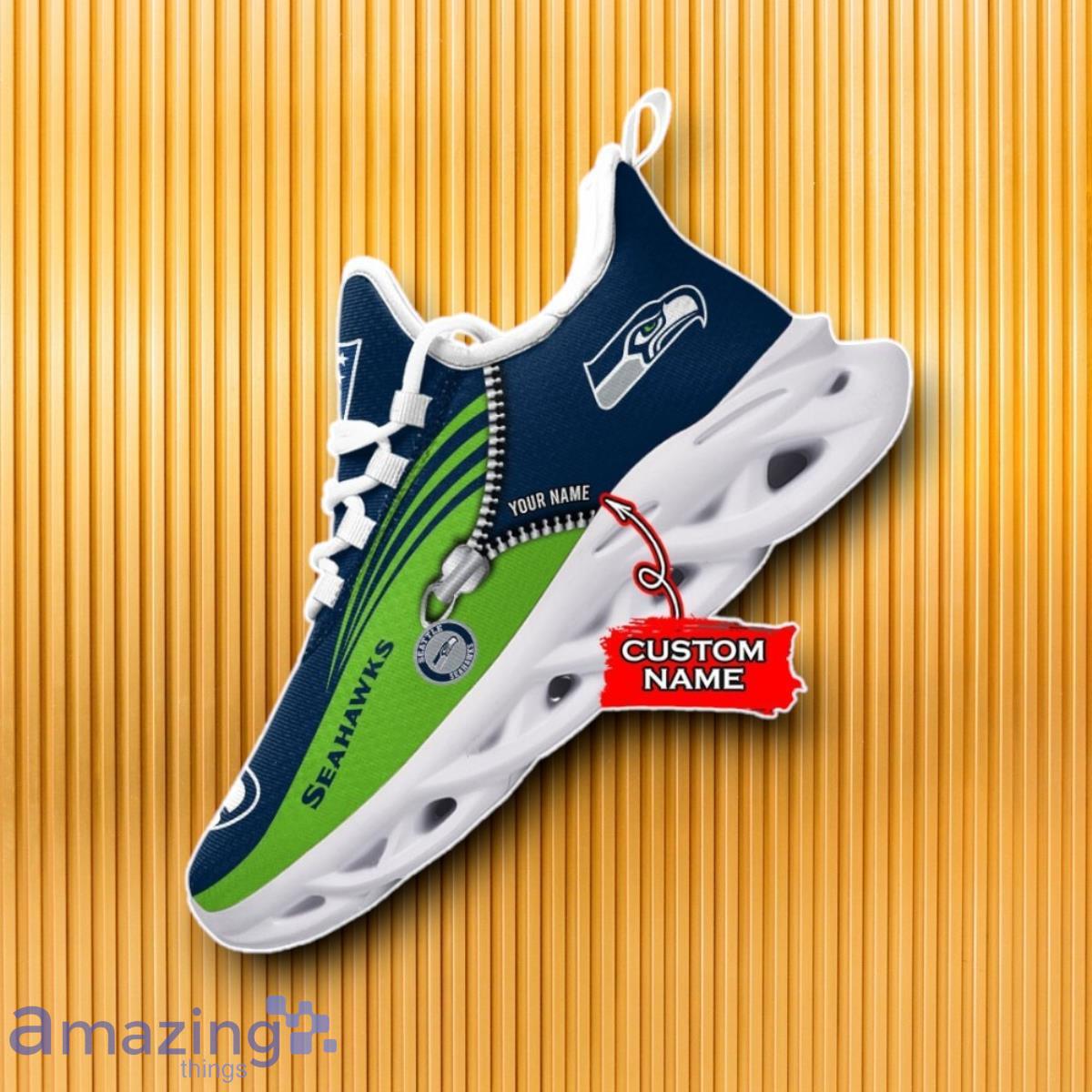 Custom Name Seattle Seahawks Max Soul Shoes Impressive Gift For Men And Women image Custom Name Seattle Seahawks Max Soul Shoes Impressive Gift For Men And Women Product Photo 1