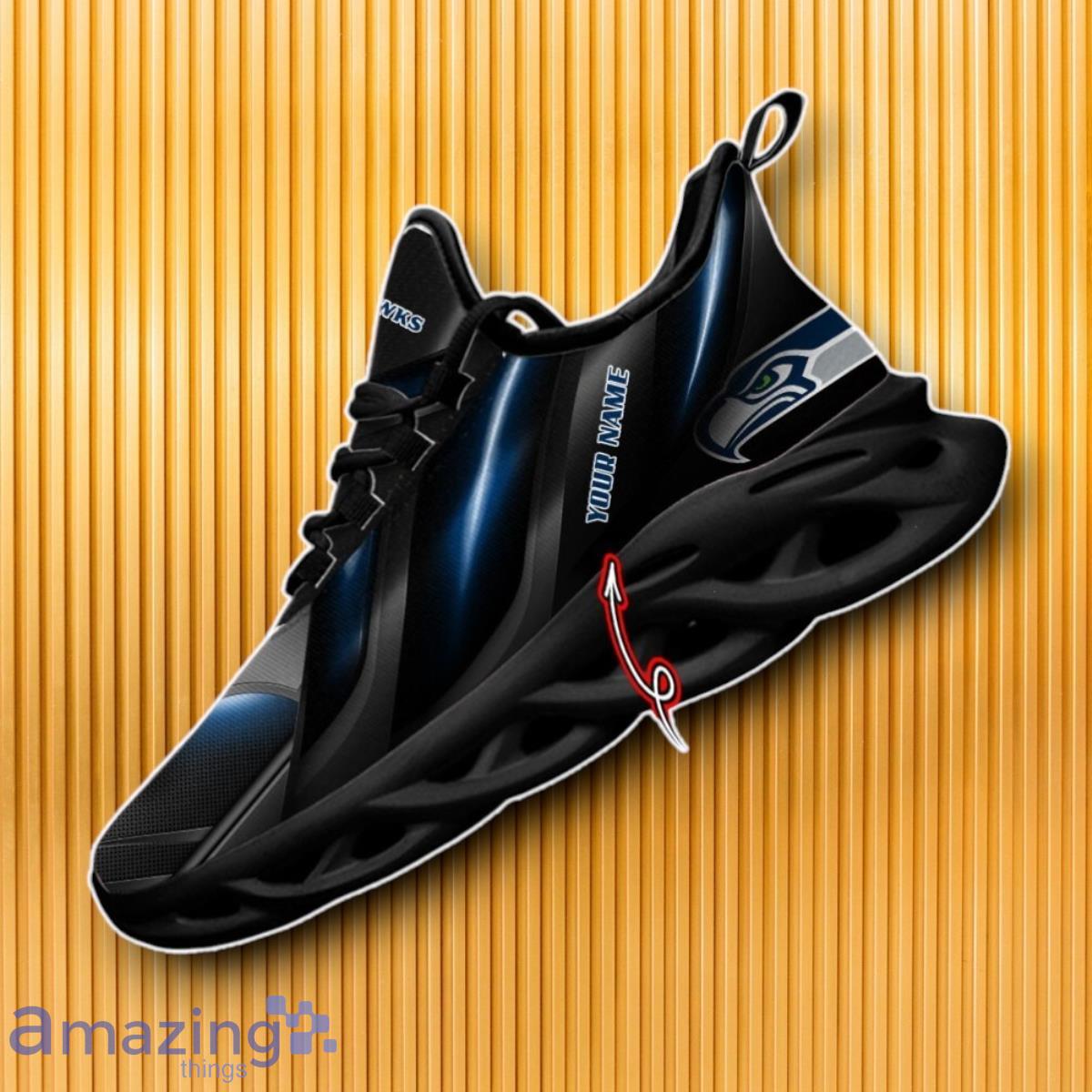 Custom Name Seattle Seahawks Max Soul Shoes Impressive Gift For Men Women image Custom Name Seattle Seahawks Max Soul Shoes Impressive Gift For Men Women Product Photo 2
