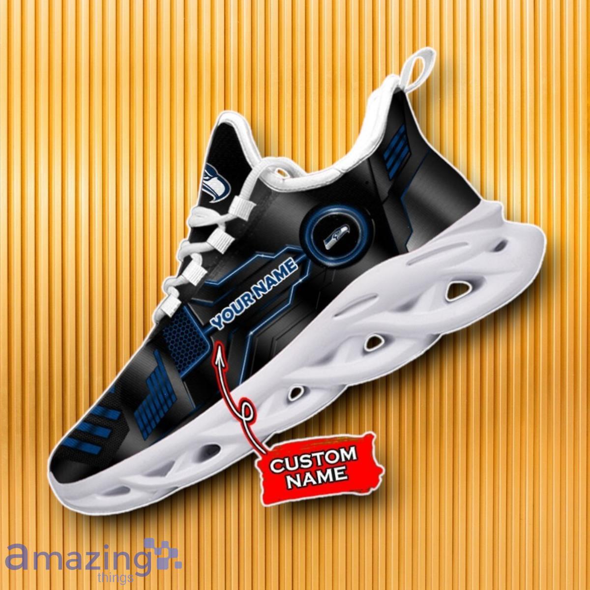 Custom Name Seattle Seahawks Max Soul Shoes Unique Gift For Men And Women image Custom Name Seattle Seahawks Max Soul Shoes Unique Gift For Men And Women Product Photo 1