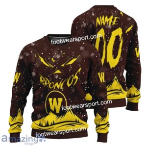 Custom Number And Name Western Michigan Broncos Grinch Face 3D Hoodie, 3D Tshirt, Sweater AOP For Men, Women - NCAA Western Michigan Broncos Grinch Face 3D Hoodie, 3D Tshirt, Sweater AOP Custom Number And Name Photo 3