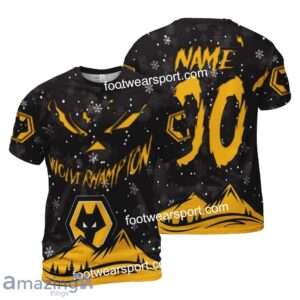 Custom Number And Name Wolverhampton Wanderers Grinch Face 3D Hoodie, 3D Tshirt, Sweater AOP For Fans - EPL Wolverhampton Wanderers Grinch Face 3D Hoodie, 3D Tshirt, Sweater AOP Custom Number And Name Photo 2