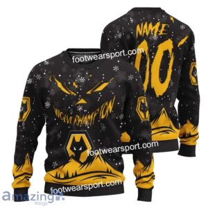 Custom Number And Name Wolverhampton Wanderers Grinch Face 3D Hoodie, 3D Tshirt, Sweater AOP For Fans - EPL Wolverhampton Wanderers Grinch Face 3D Hoodie, 3D Tshirt, Sweater AOP Custom Number And Name Photo 3