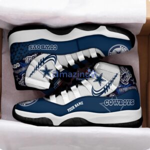 Dallas Cowboys Air Jordan 11 Sneakers Custom Name Sport Team Shoes For Men And Women Product Photo 2