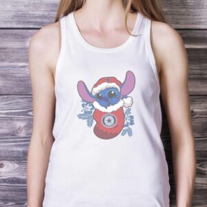 Dallas Cowboys Christmas Stitch In The Sock Funny Christmas NFL T-Shirt - White Ladies Tank Top