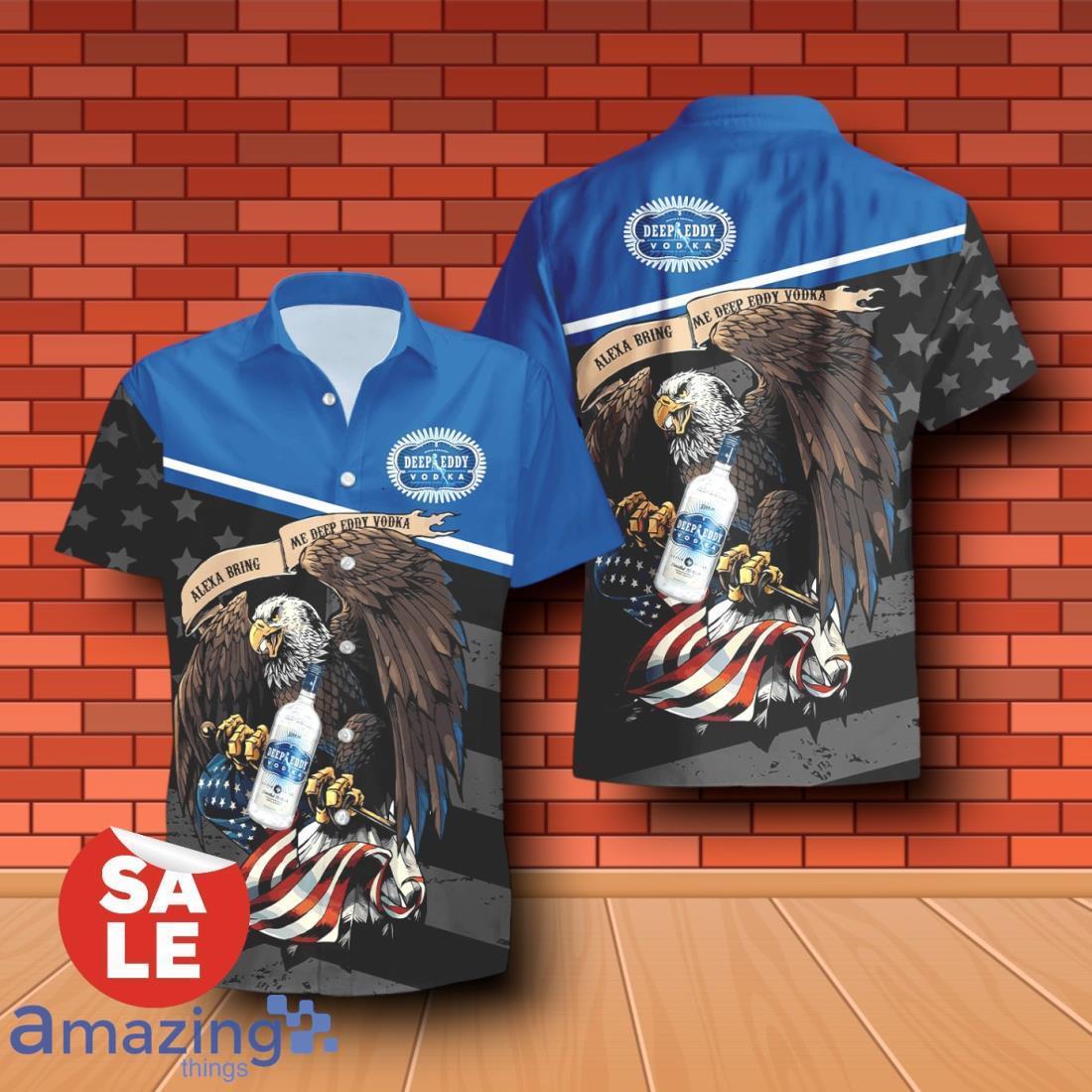 Deep Eddy Vodka Eagle American Flag Hawaiian Shirt & Shorts For Men Gift Ideas image Deep Eddy Vodka Eagle American Flag Hawaiian Shirt & Shorts For Men Gift Ideas Product Photo 1