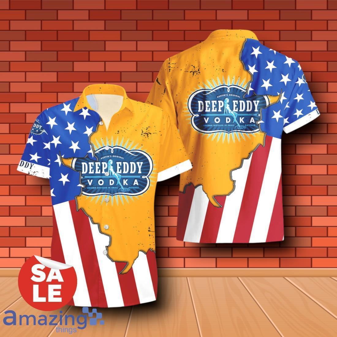 Deep Eddy Vodka USA Flag Aloha Summer Beach Hawaiian Shirt & Shorts For Men Gift Ideas image Deep Eddy Vodka USA Flag Aloha Summer Beach Hawaiian Shirt & Shorts For Men Gift Ideas Product Photo 2