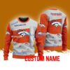 Denver Broncos NFL Custom Name Christmas Ugly Sweater 3D For Men Women