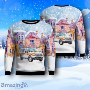 Denver, Colorado, Denver Health Paramedic EMS Command Vehicle Christmas AOP Sweater Product Photo 1