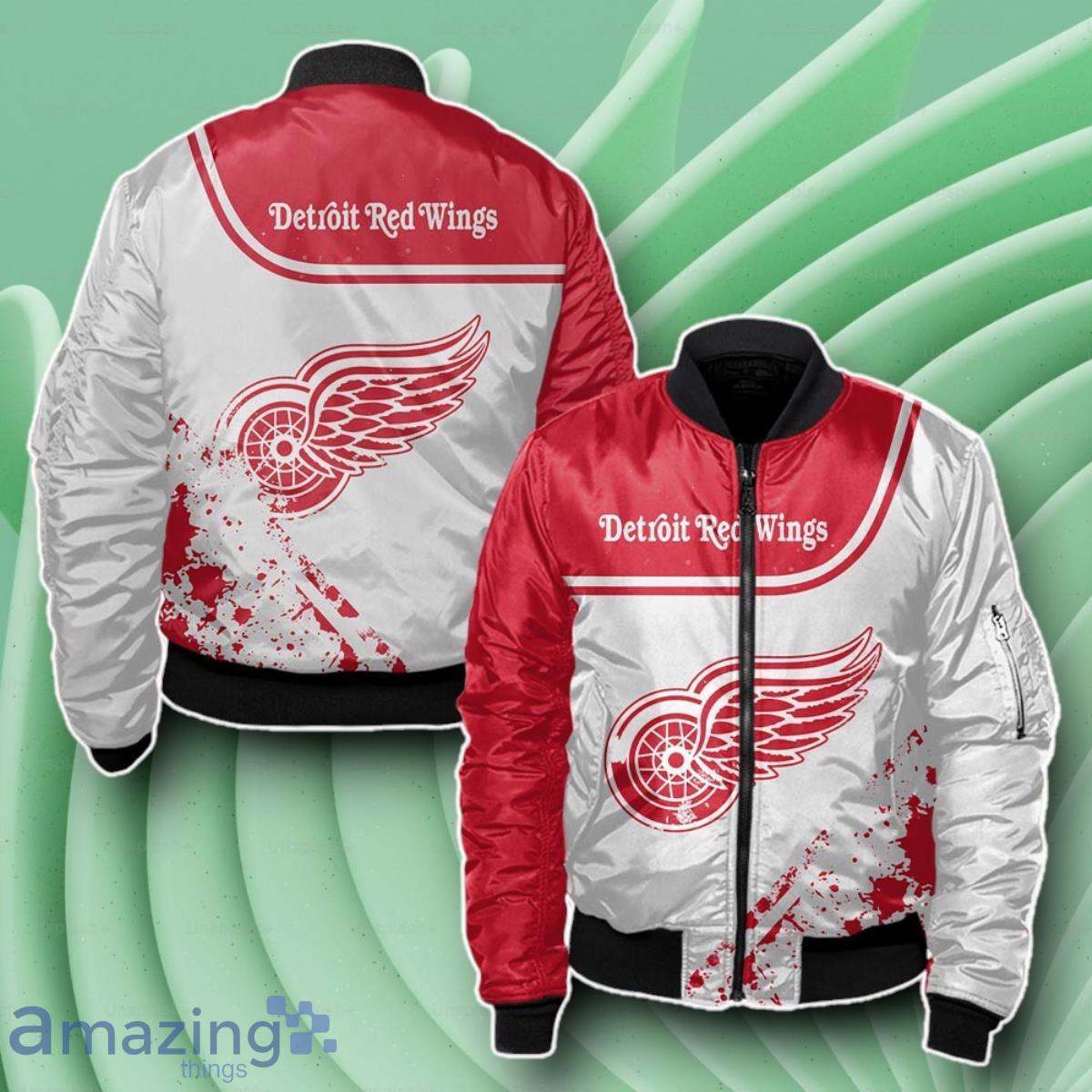 Detroit Red Wings Bomber 3D Beautiful Gift For Everyone image Detroit Red Wings Bomber 3D Beautiful Gift For Everyone Product Photo 1