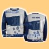 Detroit Tigers MLB Sporty Color Custom Name Christmas Ugly Sweater Gift For Fans