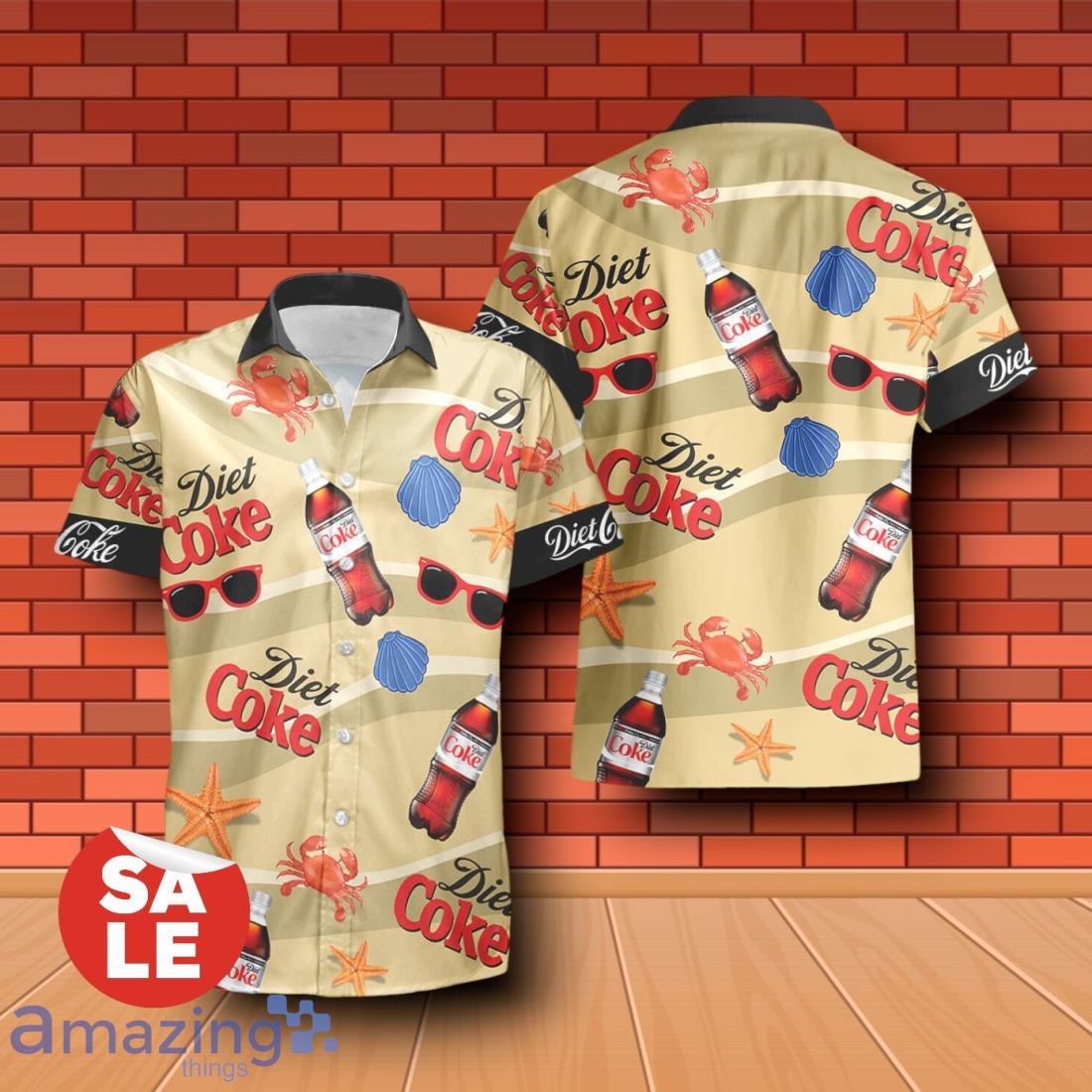 Diet Coke Summer Seafood Hawaiian Shirt & Shorts For Men Gift Ideas image Diet Coke Summer Seafood Hawaiian Shirt & Shorts For Men Gift Ideas Product Photo 2