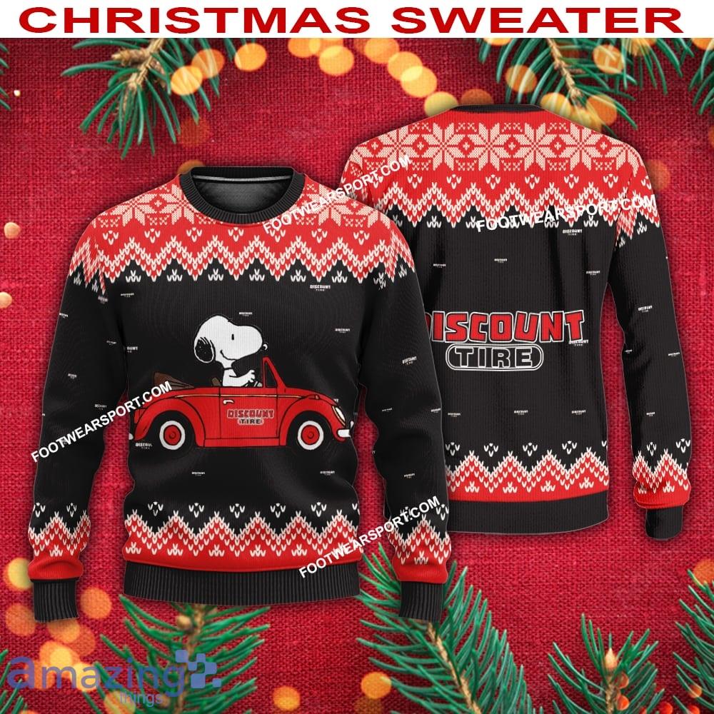 Discount Tire Snoopy Driving A Car Christmas Sweater AOP Gift Holidays image Discount Tire Snoopy Driving A Car Christmas Sweater AOP Gift Holidays - Discount Tire Snoopy Driving A Car Christmas Sweater AOP Gift Holidays