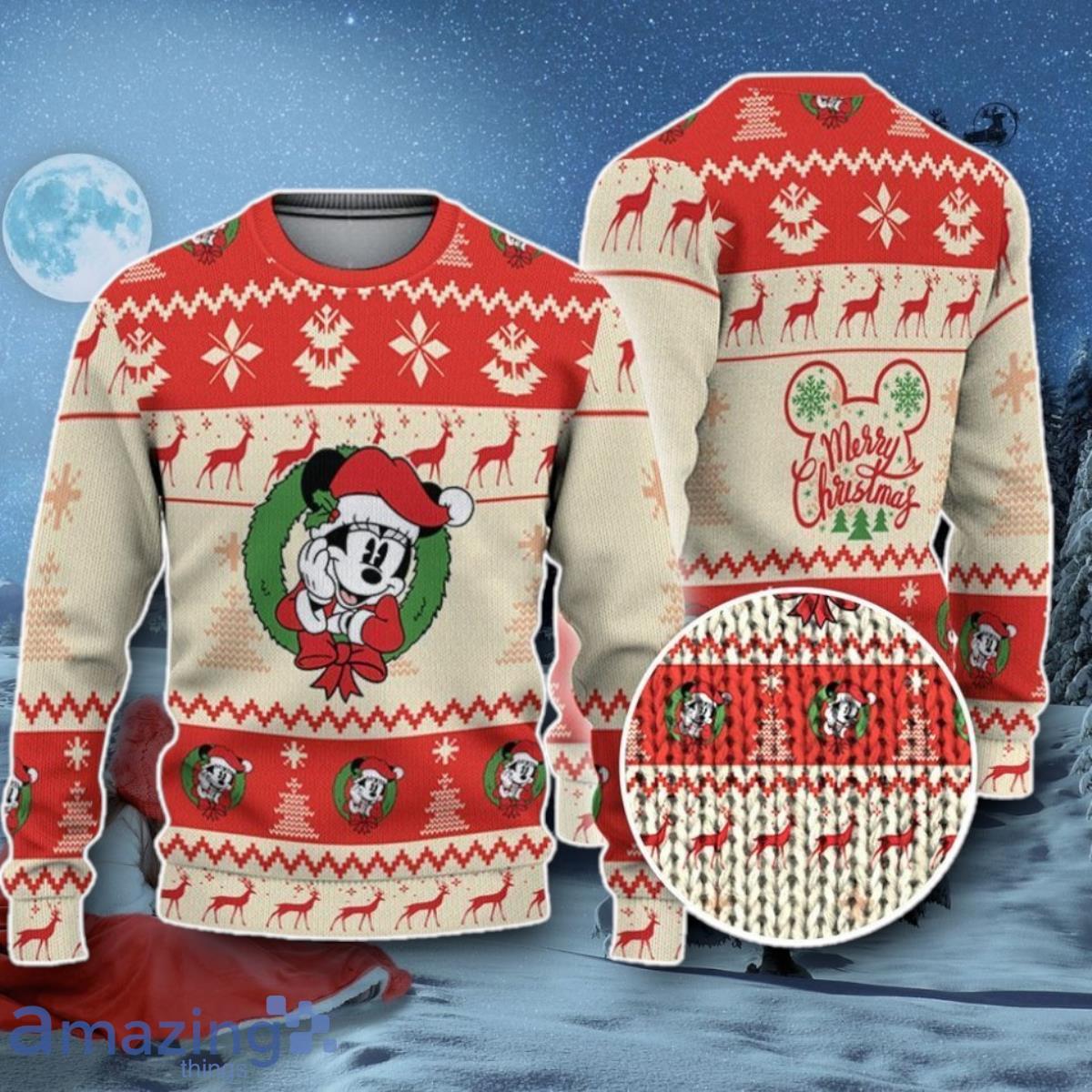 Disney Christmas Minnie Mouse Xmas Ugly Sweater Style Gift image Disney Christmas Minnie Mouse Xmas Ugly Sweater Style Gift Product Photo 1