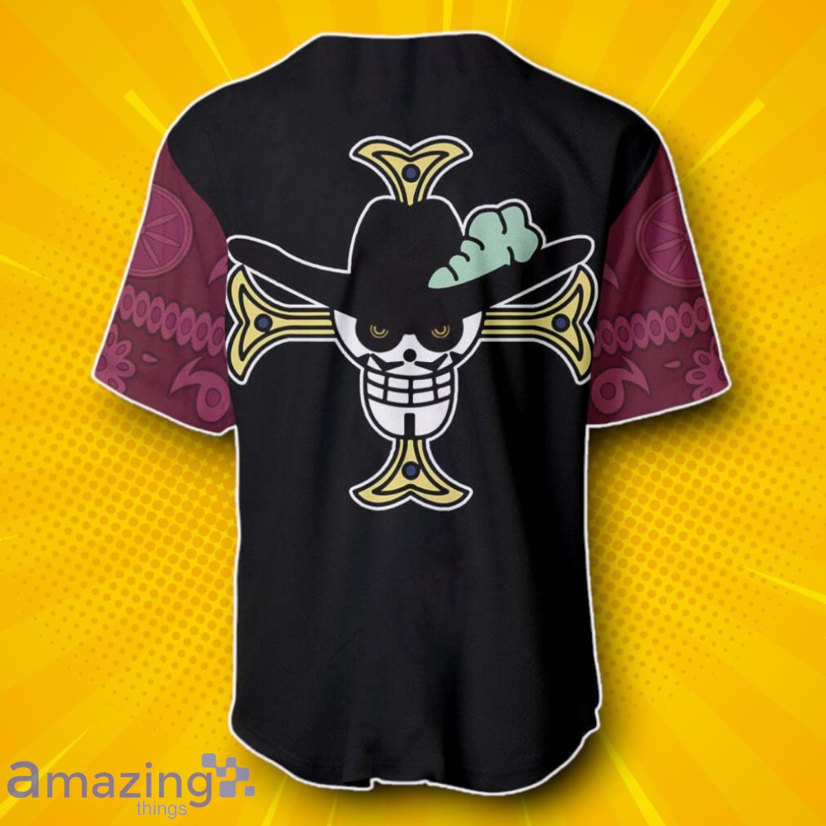 Dracule Mihawk Baseball Jersey One Piece Baseball Jersey Unique Gift image Dracule Mihawk Baseball Jersey One Piece Baseball Jersey Unique Gift Product Photo 2