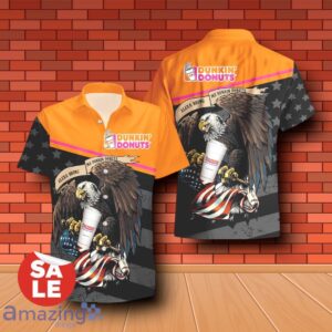 Dunkin Donuts Eagle American Flag Hawaiian Shirt & Shorts Special Gift image Dunkin Donuts Eagle American Flag Hawaiian Shirt & Shorts Special Gift Product Photo 2