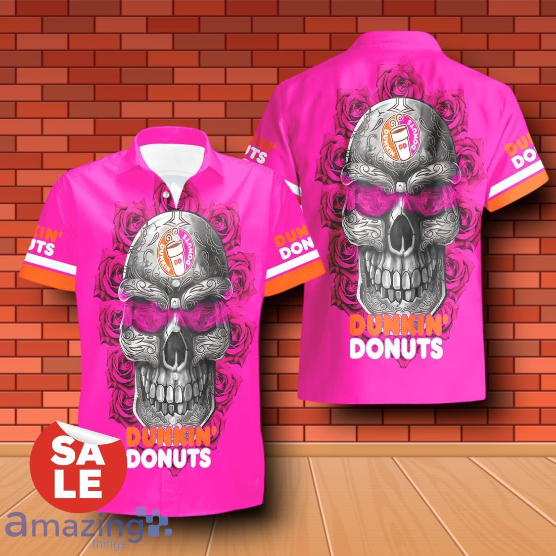Dunkin Donuts Sukull Rose 3D Hawaiian Shirt & Shorts For Men Women image Dunkin Donuts Sukull Rose 3D Hawaiian Shirt & Shorts For Men Women Product Photo 2